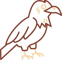 Raven Line Two Color Icon vector