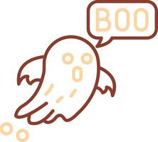 Boo Line Two Color Icon vector