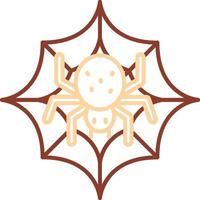 Spider web Line Two Color Icon vector