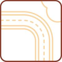 Highway Line Two Color Icon vector