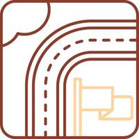 Destination Line Two Color Icon vector