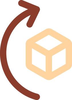 Rotate right Line Two Color Icon vector