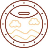 Porthole Line Two Color Icon vector