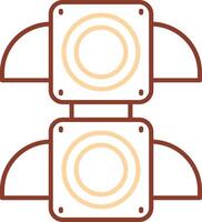 Traffic light Line Two Color Icon vector