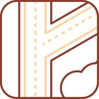 Road Line Two Color Icon vector