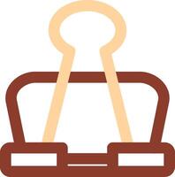 Binder clip Line Two Color Icon vector