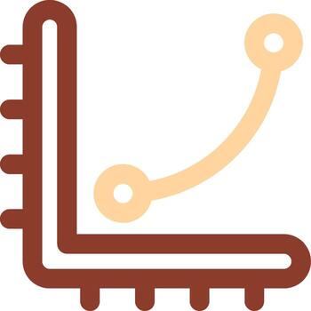 Curves levels graph Line Two Color Icon vector