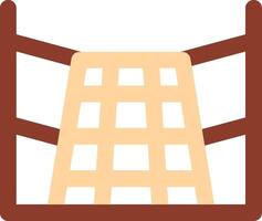 3d perspective grid Line Two Color Icon vector