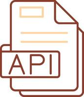 Api Line Two Color Icon vector