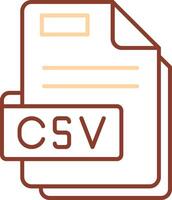 Csv Line Two Color Icon vector