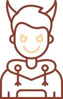 Demon Line Two Color Icon vector