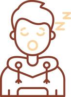 Sleep Line Two Color Icon vector