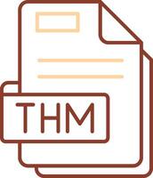 Thm Line Two Color Icon vector