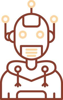Robot Line Two Color Icon vector