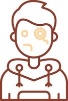 Monocle Line Two Color Icon vector