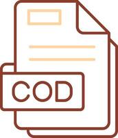 Cod Line Two Color Icon vector