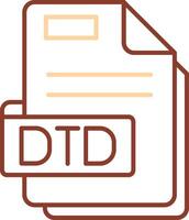 Dtd Line Two Color Icon vector