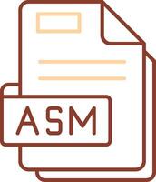 Asm Line Two Color Icon vector