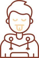 Cute Line Two Color Icon vector