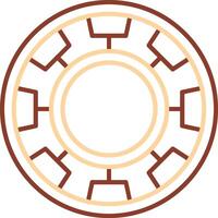 Chip Line Two Color Icon vector