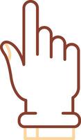 Hand click Line Two Color Icon vector