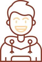 Smile Line Two Color Icon vector