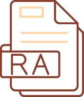 Ra Line Two Color Icon vector