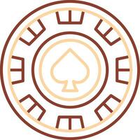 Chip Line Two Color Icon vector