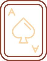 Spades Line Two Color Icon vector