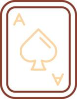 Spades Line Two Color Icon vector