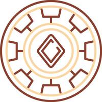 Chip Line Two Color Icon vector