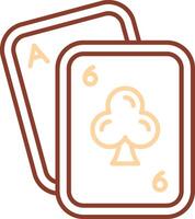 Poker Line Two Color Icon vector