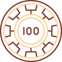 Chip Line Two Color Icon vector