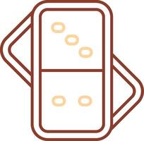 Domino Line Two Color Icon vector