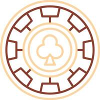 Chip Line Two Color Icon vector
