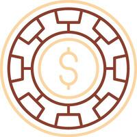 Chip Line Two Color Icon vector