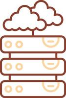 Server Line Two Color Icon vector