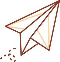 Paper plane Line Two Color Icon vector