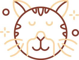 Relieved Line Two Color Icon vector