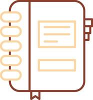 Notebook Line Two Color Icon vector