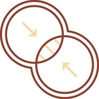 Combine Line Two Color Icon vector