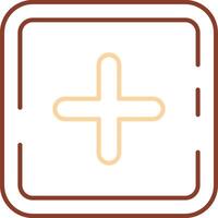 Plus Line Two Color Icon vector