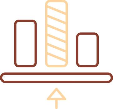 Bottom allignment Line Two Color Icon vector