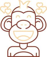 Love Line Two Color Icon vector