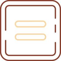 Equal Line Two Color Icon vector