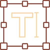 Text Line Two Color Icon vector