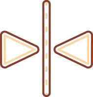 Flip Line Two Color Icon vector