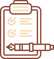 Check list Line Two Color Icon vector