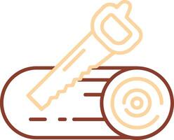 Sawing Line Two Color Icon vector