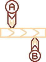 Timeline Line Two Color Icon vector